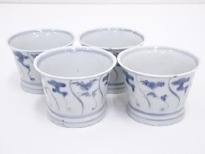 明治期　伊万里焼　染付蕎麦猪口4客